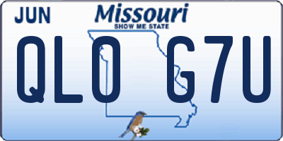 MO license plate QL0G7U