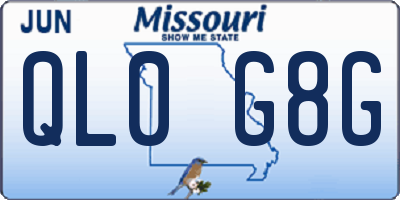 MO license plate QL0G8G