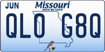 MO license plate QL0G8Q