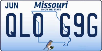 MO license plate QL0G9G