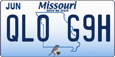 MO license plate QL0G9H
