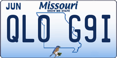 MO license plate QL0G9I