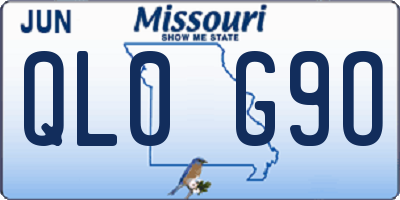 MO license plate QL0G9O