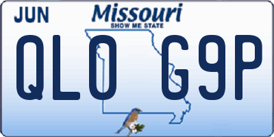 MO license plate QL0G9P