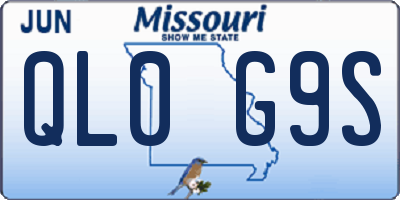 MO license plate QL0G9S