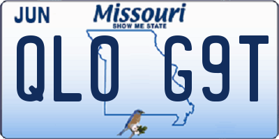 MO license plate QL0G9T