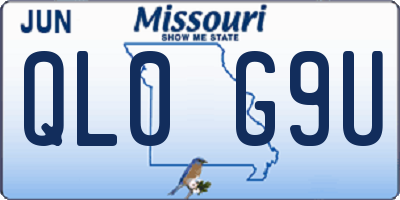 MO license plate QL0G9U