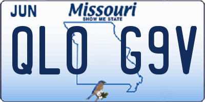 MO license plate QL0G9V