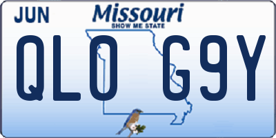 MO license plate QL0G9Y