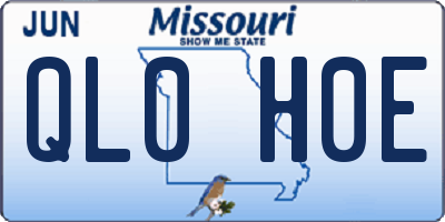 MO license plate QL0H0E