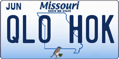 MO license plate QL0H0K