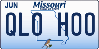 MO license plate QL0H0O