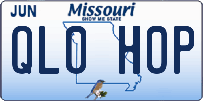 MO license plate QL0H0P