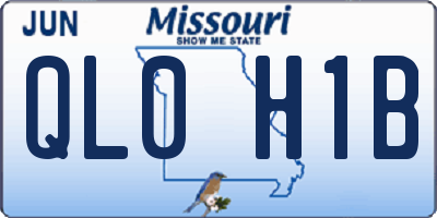 MO license plate QL0H1B