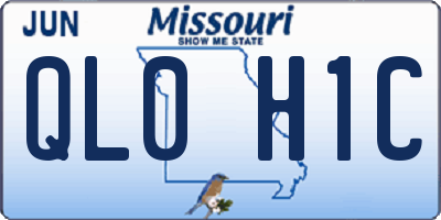 MO license plate QL0H1C