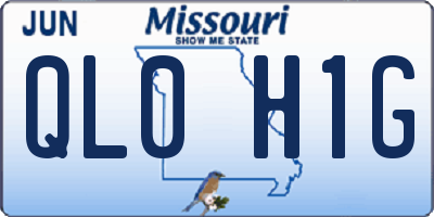 MO license plate QL0H1G