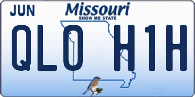 MO license plate QL0H1H