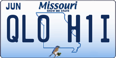 MO license plate QL0H1I