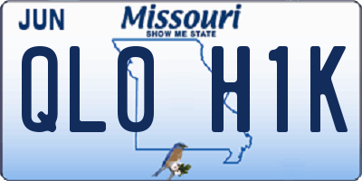 MO license plate QL0H1K