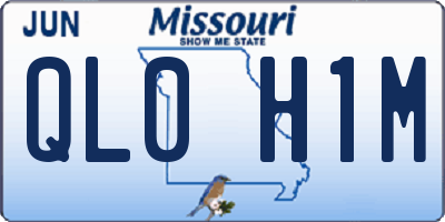 MO license plate QL0H1M