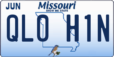 MO license plate QL0H1N