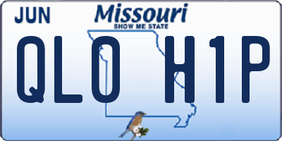 MO license plate QL0H1P