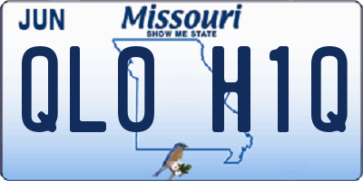 MO license plate QL0H1Q