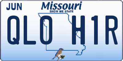 MO license plate QL0H1R