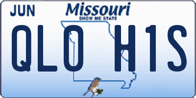 MO license plate QL0H1S