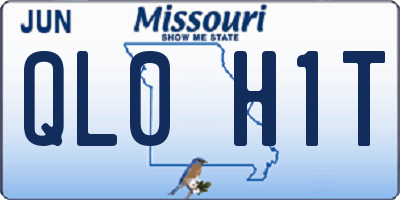 MO license plate QL0H1T