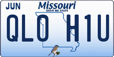 MO license plate QL0H1U