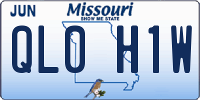 MO license plate QL0H1W