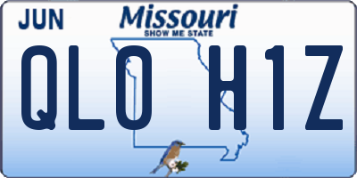 MO license plate QL0H1Z