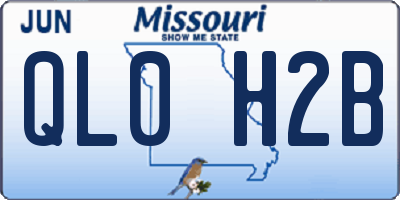 MO license plate QL0H2B