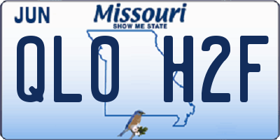 MO license plate QL0H2F