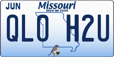 MO license plate QL0H2U