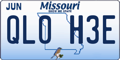 MO license plate QL0H3E