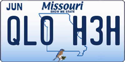 MO license plate QL0H3H