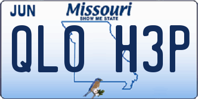 MO license plate QL0H3P