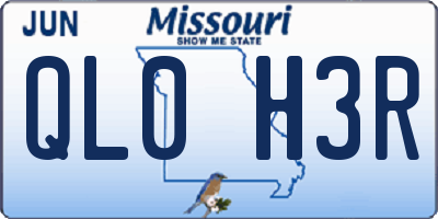 MO license plate QL0H3R