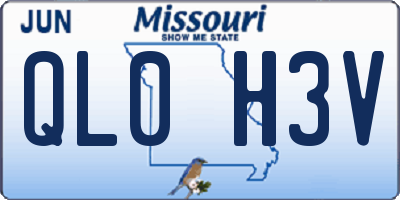 MO license plate QL0H3V