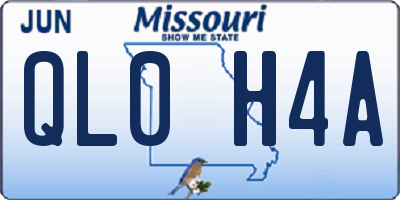 MO license plate QL0H4A