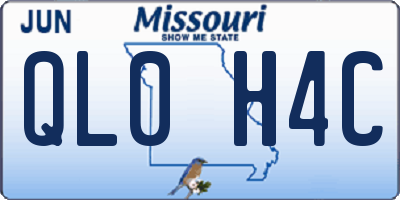 MO license plate QL0H4C