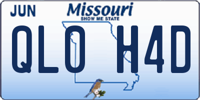 MO license plate QL0H4D