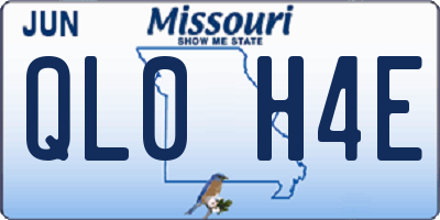 MO license plate QL0H4E