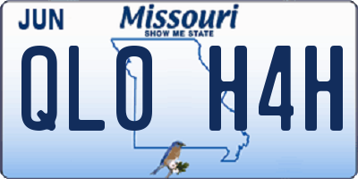 MO license plate QL0H4H
