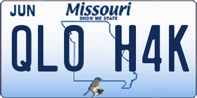 MO license plate QL0H4K