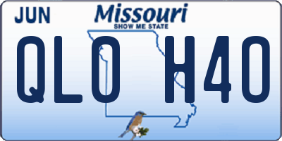 MO license plate QL0H4O