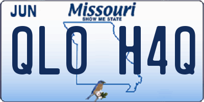MO license plate QL0H4Q