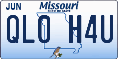 MO license plate QL0H4U